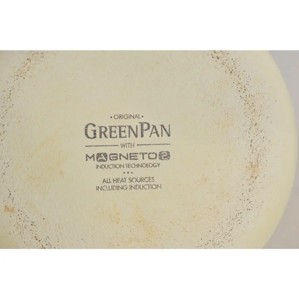 GreenPan 1.5 Qt Magneto-2 Induction Saucepan Pot White w/ Lid Nonstick Cookware